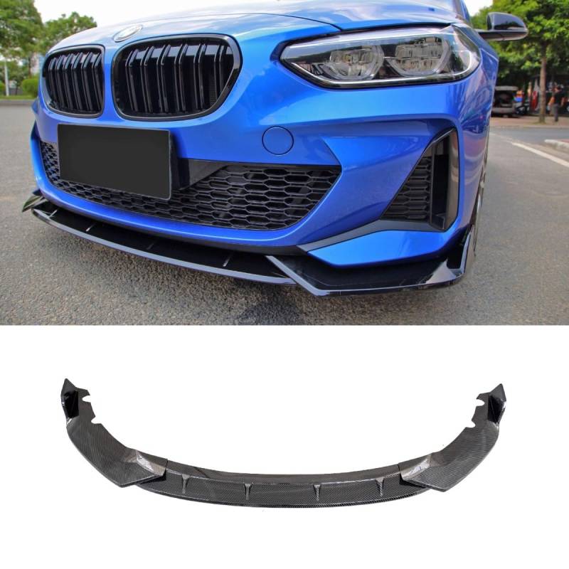 Auto Frontstoßstange Lippe Kompatibel mitBMW 1er M Sport 2019-2023 Front Splitter Diffusor Spoiler Body Kit Autozubehör (Carbon Look) von Generic