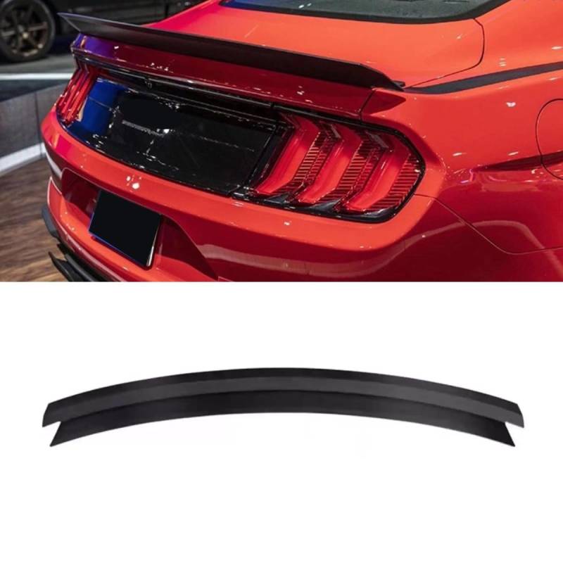 Auto Frontstoßstange Lippe Seitenschweller Spoiler Auto Kühlergrill Stoßstangenschutz Kompatibel mit Ford Mustang 2018-2023 Body Kit Auto Zubehör (Heckflügel) von Generic