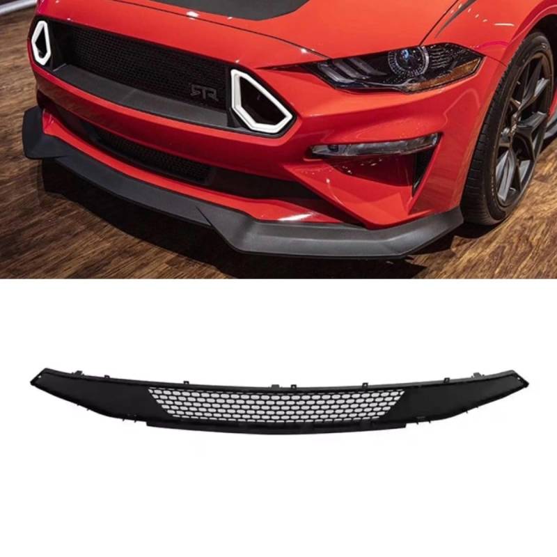 Auto Frontstoßstange Lippe Seitenschweller Spoiler Auto Kühlergrill Stoßstangenschutz Kompatibel mit Ford Mustang 2018-2023 Body Kit Autozubehör (Unterer Grill) von Generic