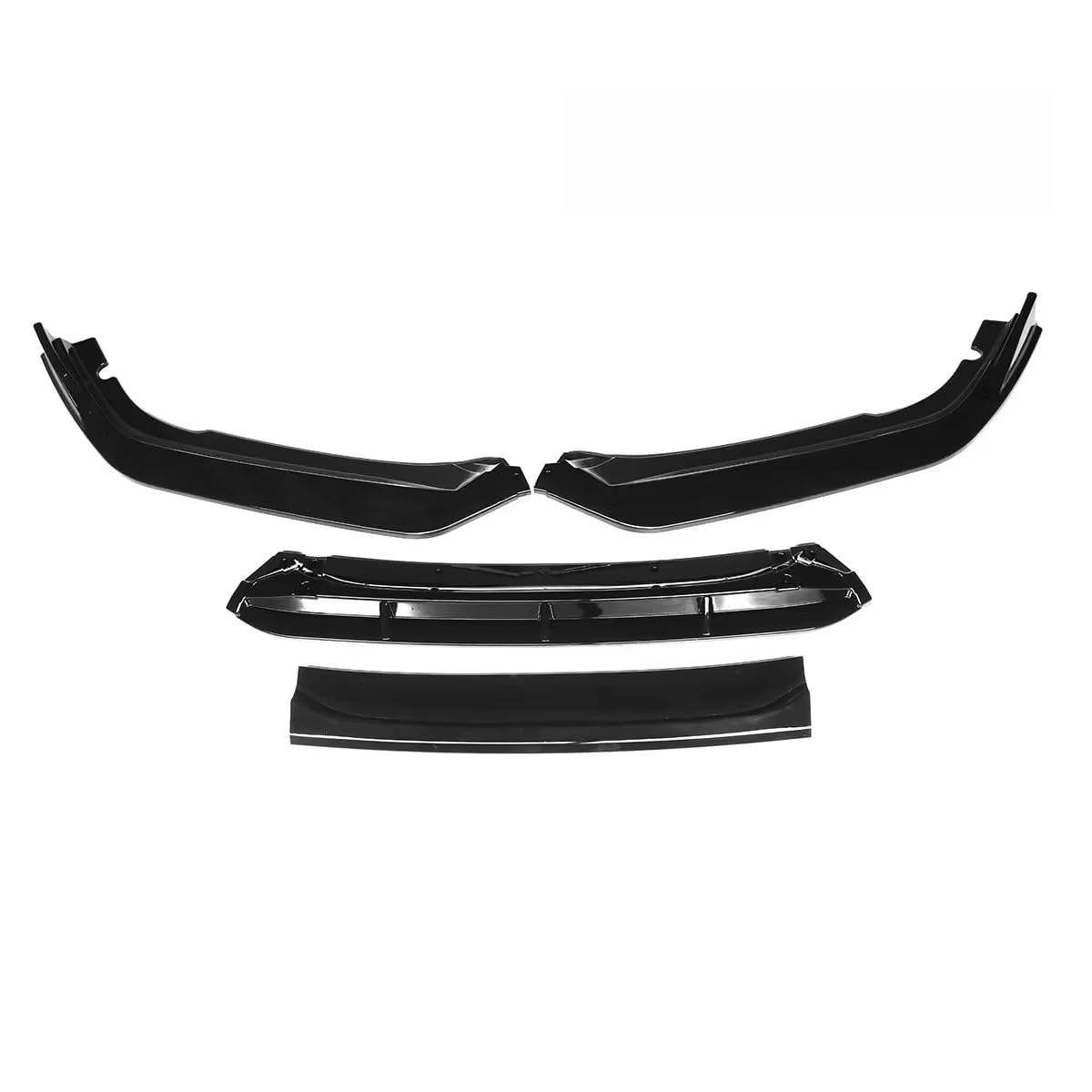 Auto Frontstoßstange Splitter Diffusor Lippenschutz Spoiler Deflektor Lippen Schutz Kompatibel mit Honda Accord 10.5th Gen 2021 2022 Body Kit Auto Zubehör (Glänzend Schwarz) von Generic