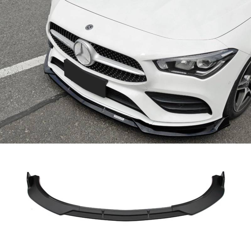 Auto Frontstoßstange Spoiler Kompatibel mit Mercedes Benz CLA Klasse W118 21-23 Frontsplitter Diffusor Modifikationsteil Autozubehör (Mattschwarz) von Generic