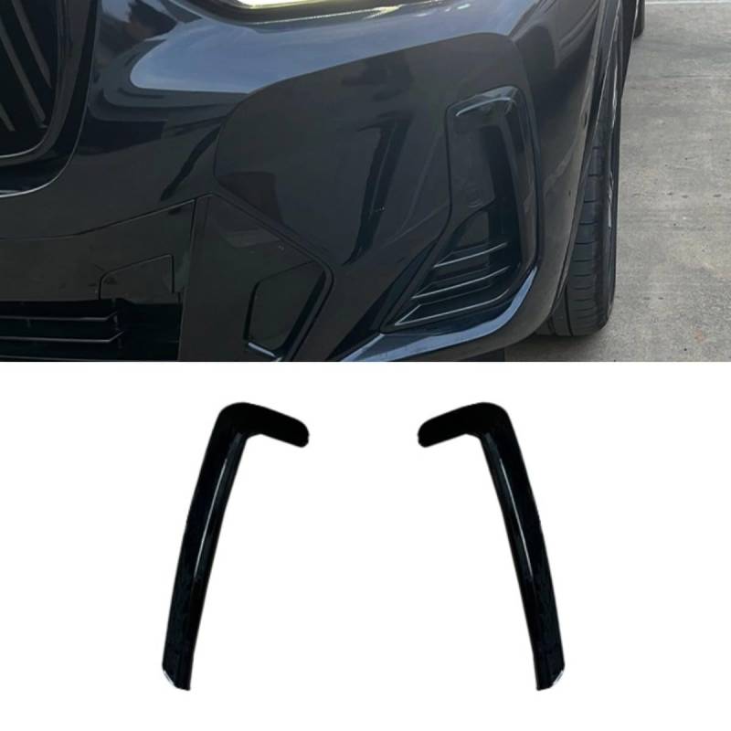 Auto Frontstoßstange Spoiler Stoßstange Abdeckung Schutz Frontlippe Karosserie Kit Kompatibel mit BMW IX3 2022 Autozubehör (Auto Nebelscheinwerfer Rahmenabdeckung) von Generic