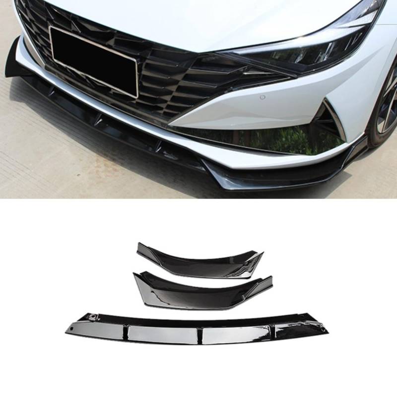 Auto Frontstoßstange Spoiler Stoßstangenschutz Stoßstangenschutz Karosserie Kit Kompatibel mit Hyundai Elantra 2021-2023 7. Generation Autozubehör (Sportstil) von Generic