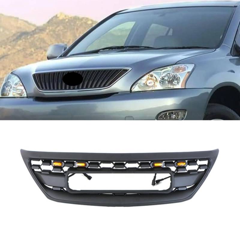 Auto Frontstoßstangengitter Racing Kühlergrill Kompatibel mit Lexus RX330-350 400H 2004-2009 Karosserie-Kit Autozubehör (Grill kein Licht) von Generic