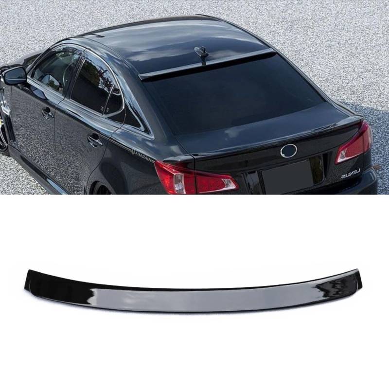 Auto Heckspoiler Kotflügel Dachspoiler Kofferraum Kotflügel Karosserie Kit Kompatibel mit Lexus is-DC Modell 06-11 Heckdachspoiler Autozubehör (Glänzend Schwarz) von Generic