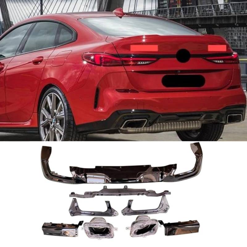 Auto Heckstoßstange Spoiler Lippe Diffusor Splitter Rear Tail Throat Modification Part For BMW 2er F44 2021+ Car Accessories von Generic