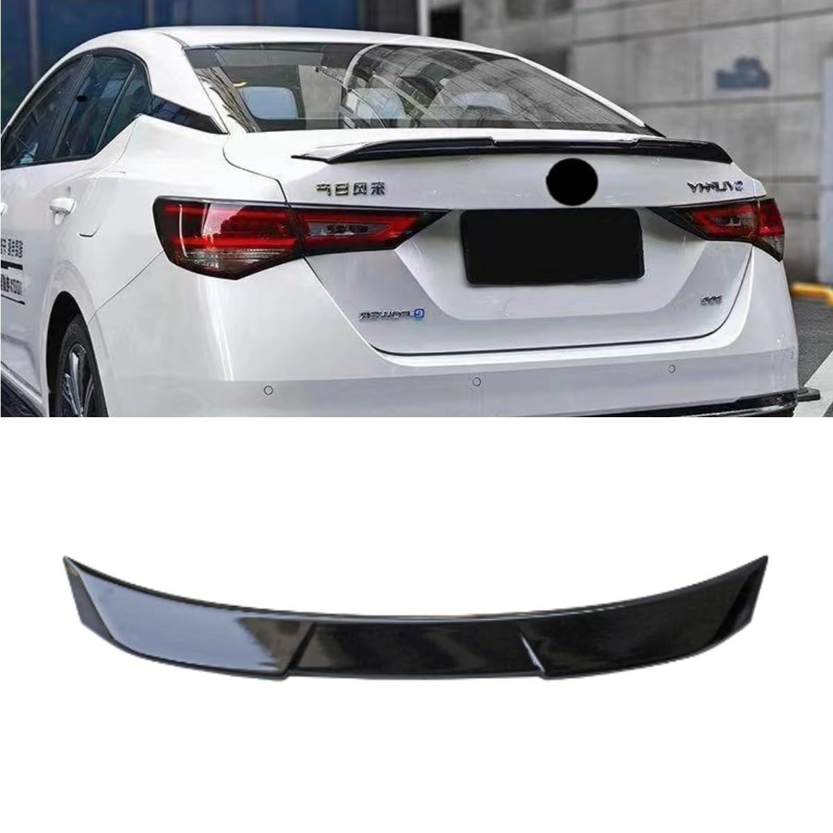 Auto Kofferraum Spoiler Kompatibel mit Nissan Sylphy 2023 Auto Trunk Wing Body Kit Auto Zubehör (Unlackiert) von Generic