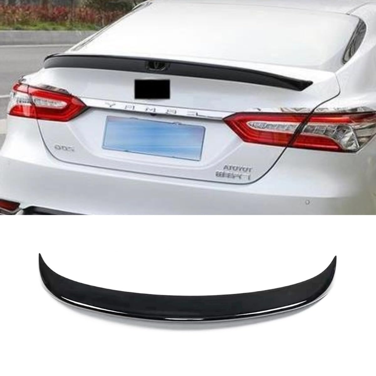 Auto Kofferraum Spoiler Kompatibel mit Toyota 8th Gen Camry 18-23 Auto Trunk Wing Body Kit Auto Zubehör (Carbon Look) von Generic