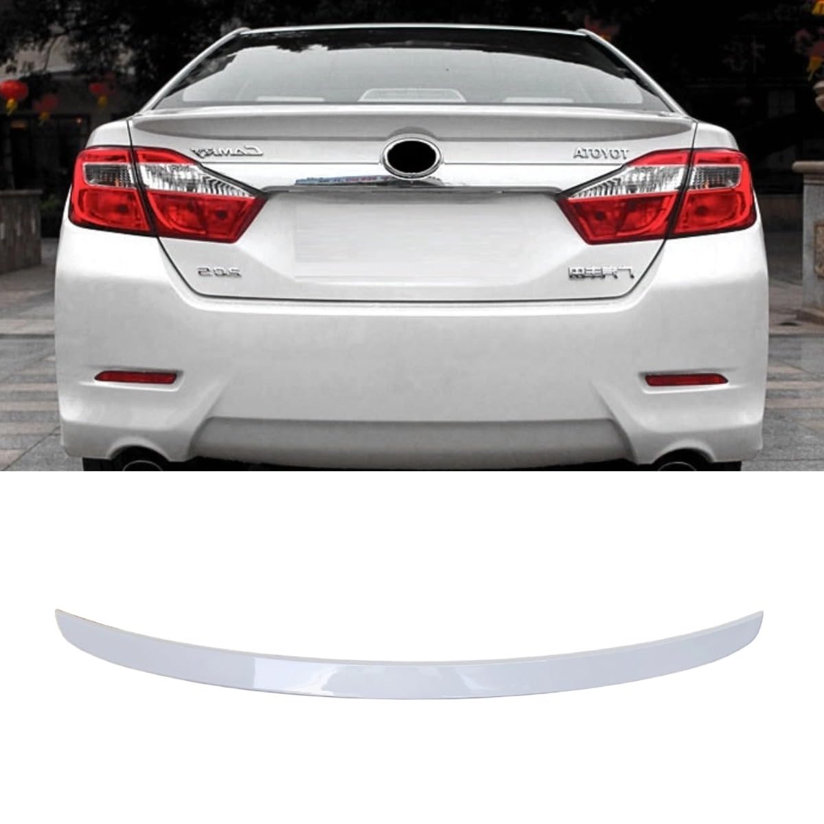 Auto Kofferraum Spoiler Kompatibel mit Toyota Camry 2012-2017 Auto Trunk Wing Body Kit Auto Zubehör (Weiß) von Generic