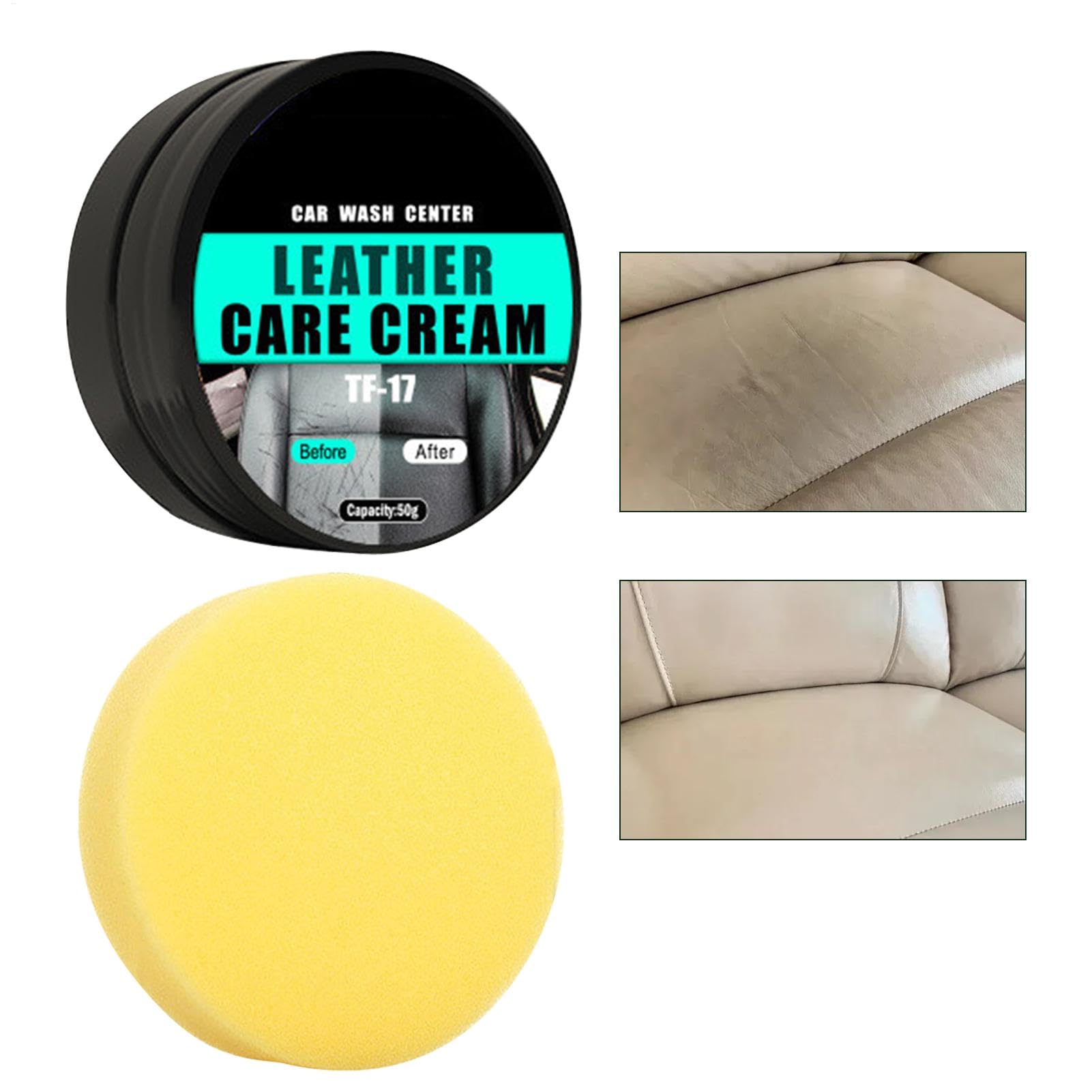 Auto-Lederpflegecreme – 50 G Auto-Leder-Reparaturcreme, Lederauffrischer, Auto-Lederpflege-Reinigungscreme | Lederpflegecreme, Auto-Innenleder-Reinigungscreme Für Autositze von Generic