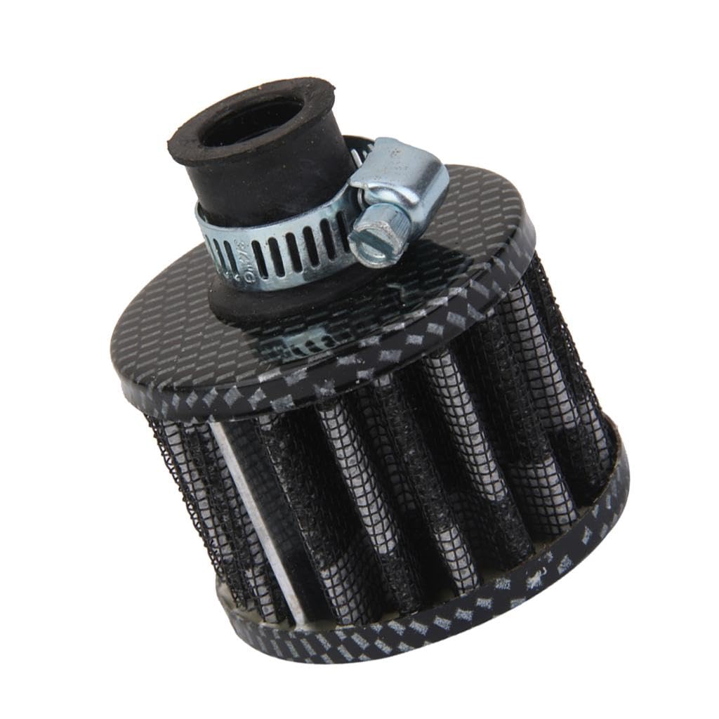 Auto Motor Luftfilter Auto Turbo Belüftung Entlüftung 12mm Schwarz Rund Kleiner Luftfilter von Generic