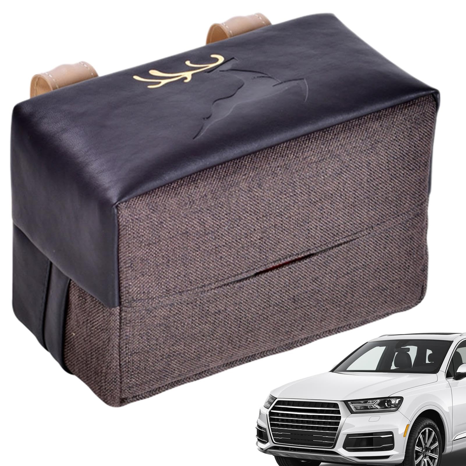 Auto Visor Tissue Box Organizer - Auto Sonnenvisier Gewebehalter - Auto -Schiebedach -Servietten -Spender Hülle - Dekorative Auto Sonnenvisier Gewebespeicher für LKWs, Boote, Fahrzeuge, SUV von Generic