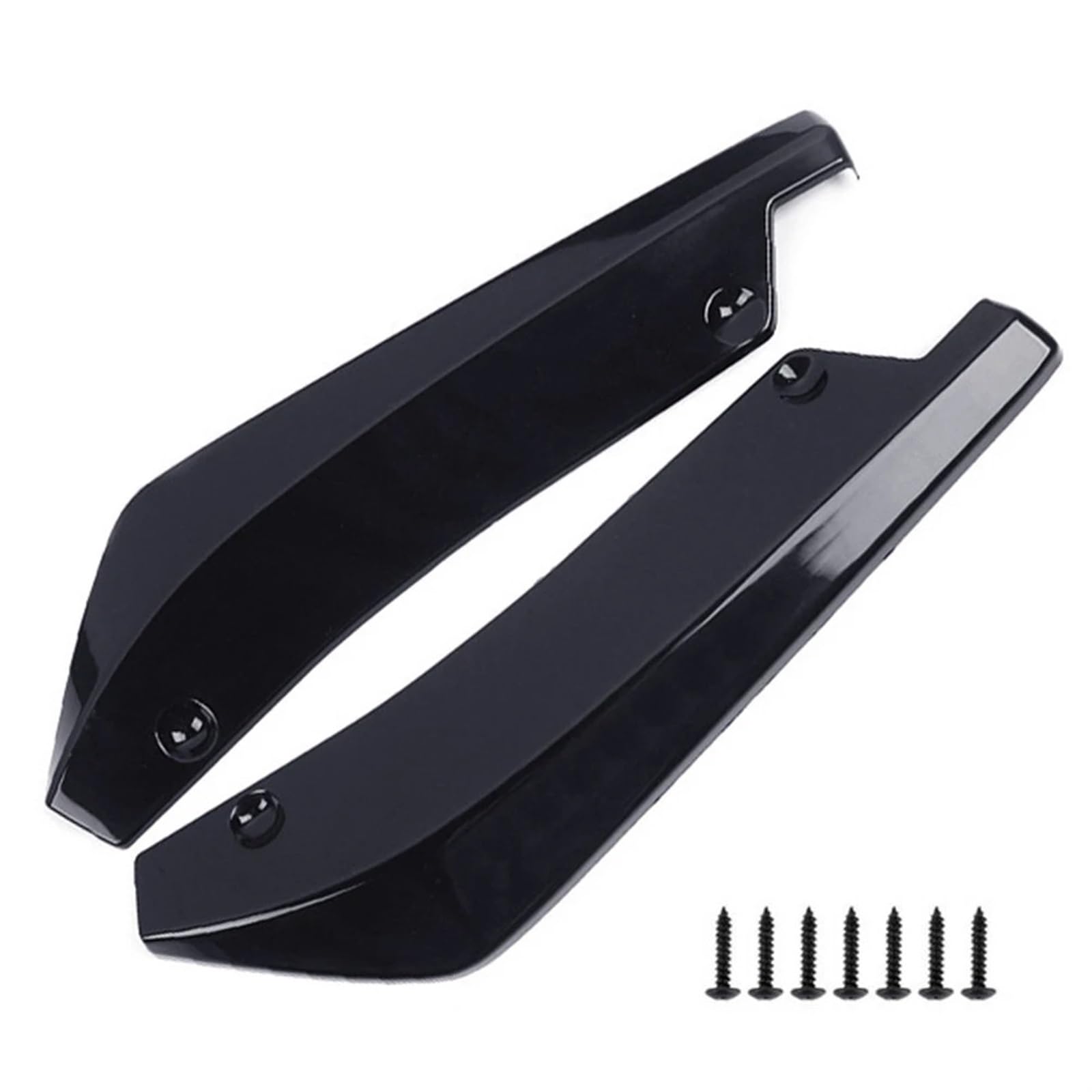 Auto Vorne Hinten Stoßstange Streifen Lip Spoiler Diffusor Splitter Scratch Protector Carbon Fiber Winglets Seite Rock Verlängerung (Color : Black) von Generic