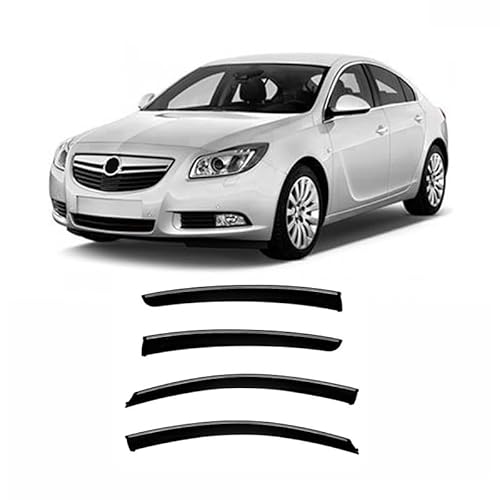 Auto Windabweiser Regenabweiser Für Vauxhall Insignia A 2008–2016, 4 Stück, Autofenster-Visier, Fensterabweiser, Windschutzscheiben-Markise mit silbernem Zierstreifen von Generic