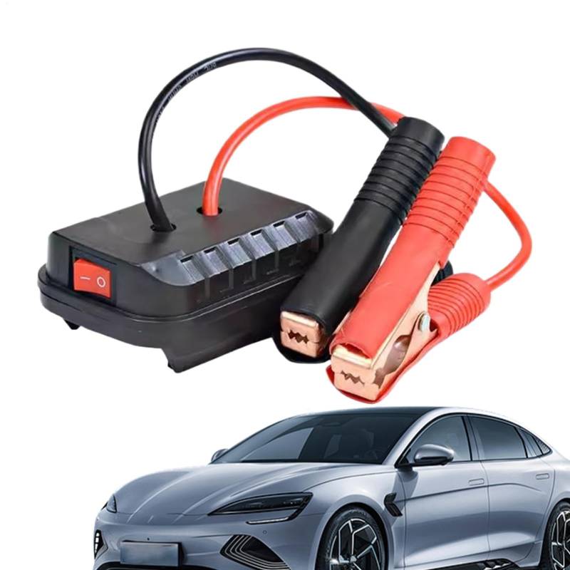 Autobatterie-Starthilfe, tragbarer Konverter, 18-21-V-Adapter, 8 cm Autobatterie, wiederaufladbarer Wechselrichter, Backup für Lkw, von Generic