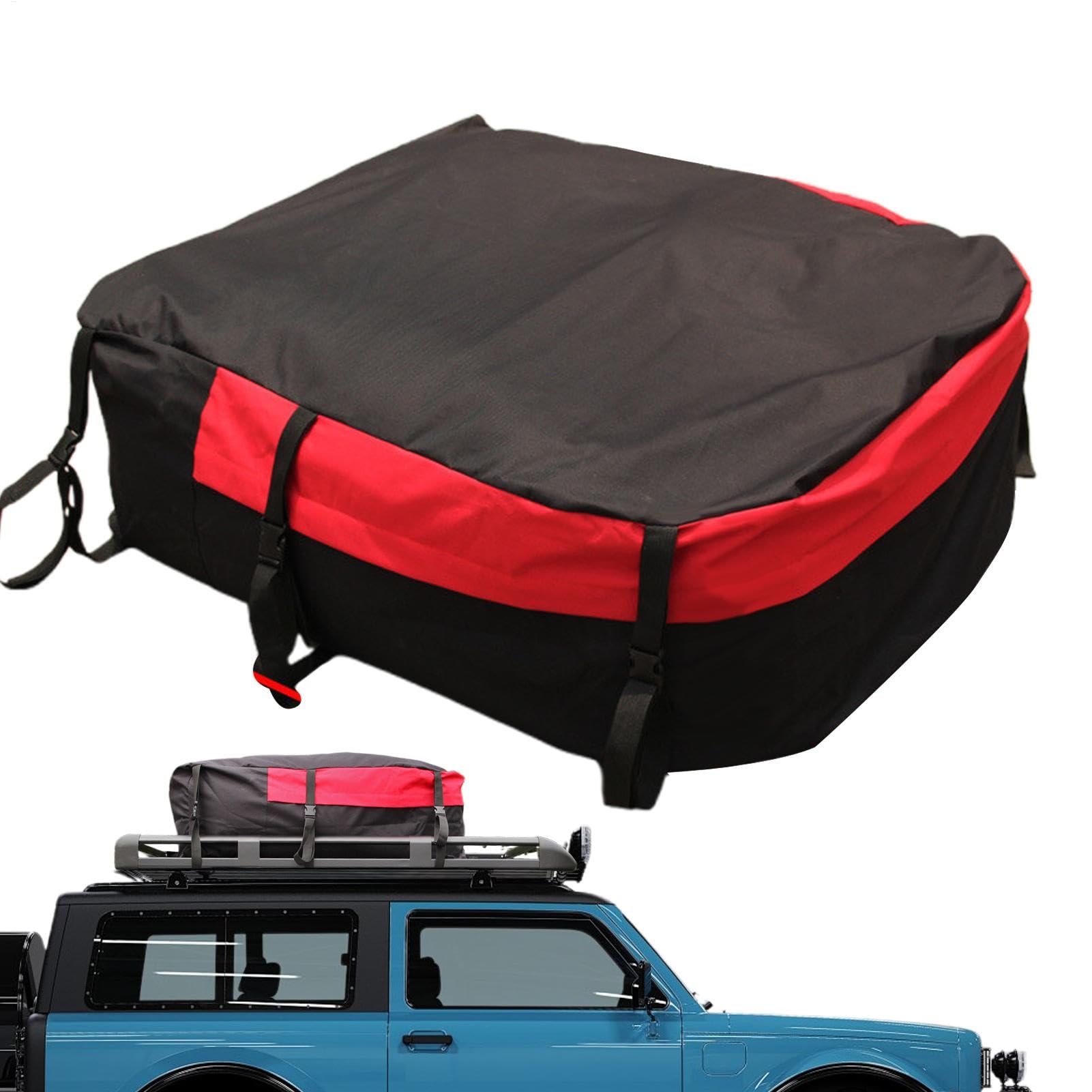 Autodachträger – robuste, wasserdichte Dachtasche | Dachträger-Gepäckbox mit sicheren Schnallengurten, Reisezubehör für Autos und LKWs, ideal für Outdoor-Reisen, Roadtrips und zusätzlichen Stauraumbed von Generic