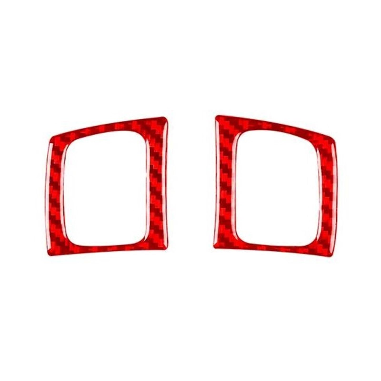 Autodekorationen Innenraum Auto Lenkrad Knopf Rahmen Trim Innen Zubehör Carbon Look Aufkleber Für Durango 2004 2005 2006 2007(Carbon Red) von Generic