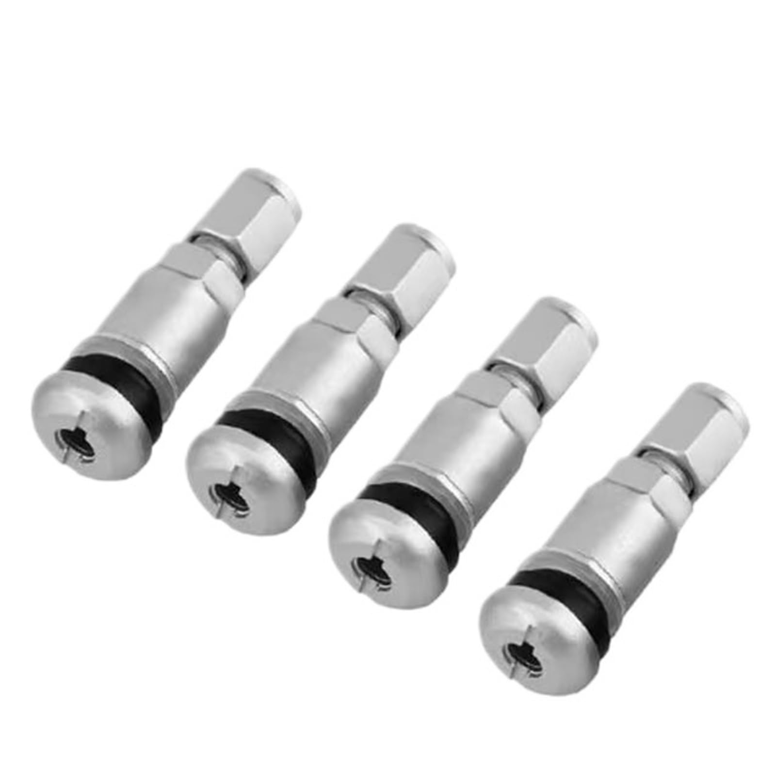 Autoreifen Tubeless Vakuum Aluminiumlegierung Ventil Aluminiumventil, Passend for Die Meisten Autos 1 Set 48mm Argent von Generic