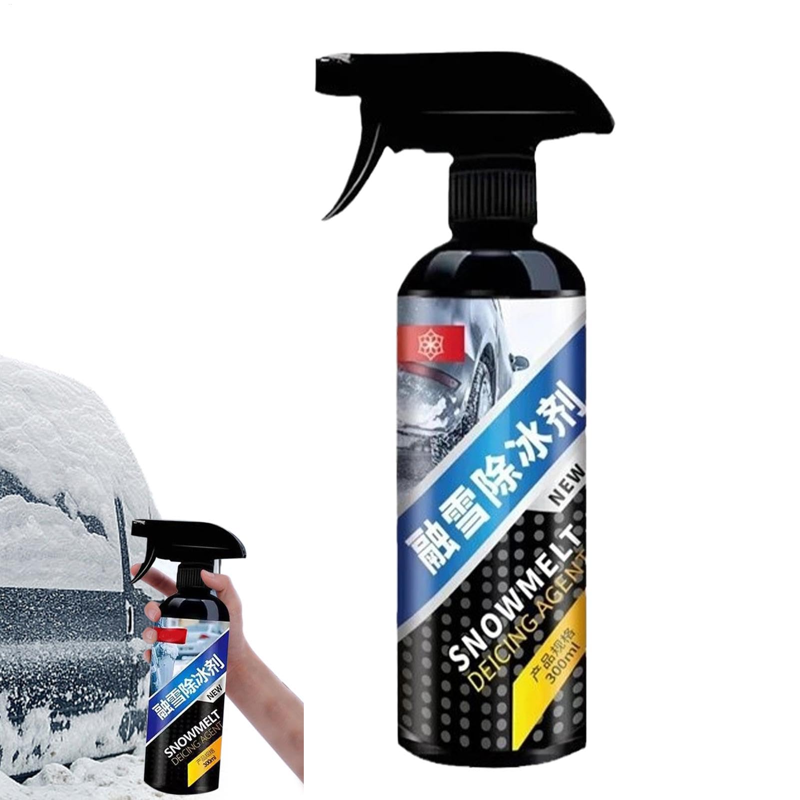 Autoscheiben-Enteiser, 300 ml, Schneeschmelzspray, Enteisierungsmittel, entfernt schnell Frost und Schnee, verbessert die Sichtbarkeit von Generic