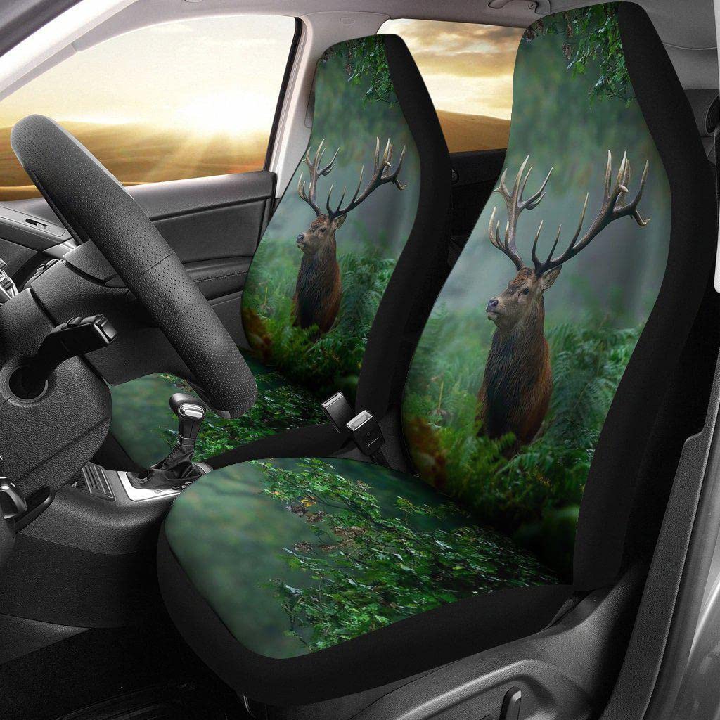 Autositzbezug Einsamer Hirsch Im Regen Auto-Zubehör rutschfeste Auto Sitzbezug Sportliche Auto-Schonbezüge Für Fahrzeuge, Anhänger, Autos, 52X138Cm von Generic