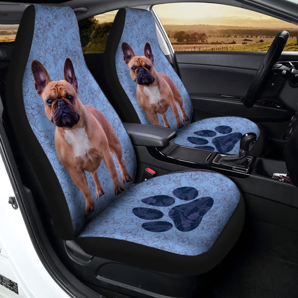 Autositzbezug Realistische Französische Bulldogge Auto-Schonbezüge Universelle Autoschonbezüge Passform Auto Sitzbezug Für Fahrzeuge, Suvs, Wagen, 52X138Cm von Generic