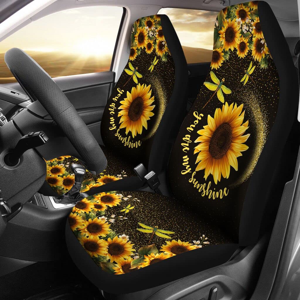 Autositzbezug Sonnenblume Du Bist Mein Sonnenschein Autositzbezüge Premium Design Schonbezüge Autoauflage Sportliche Sitzbezüge Set Universal Für Fahrzeuge, Anhänger, Wohnmobil, 52X138Cm von Generic