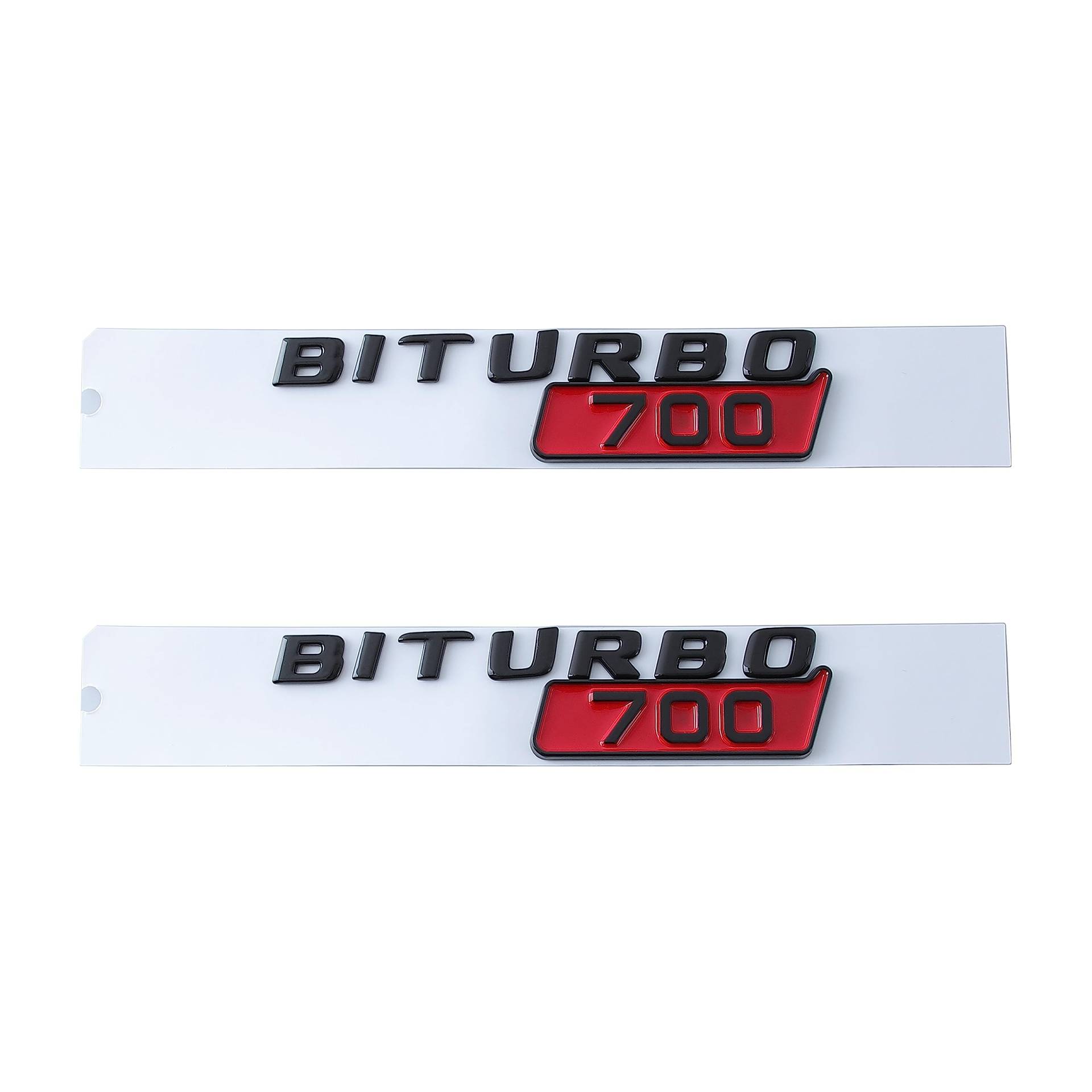 BITURBO 700 Emblem Buchstaben Auto Abzeichen für alle Autotür Kotflügel (schwarz) von Generic