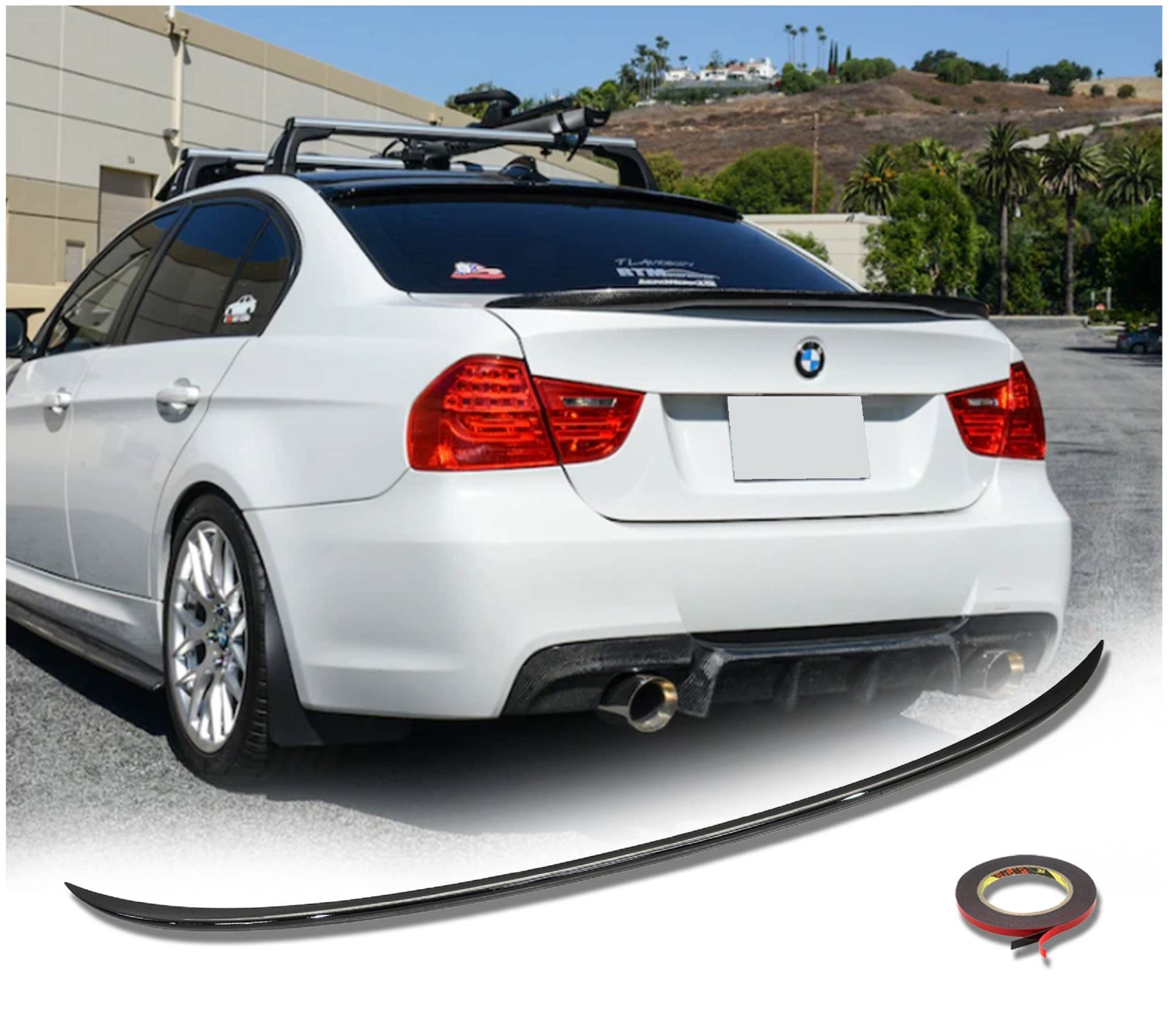 BMW E90 Performance Heckspoiler für BMW 3er 2004 2006 2007 2008 2009 2010 2011 M Tuning Limousine 4-Türer 318i 320i 330i 340i m340i 318d 320d 330d 330d 90D 40D ABS-Kunststoff von Generic