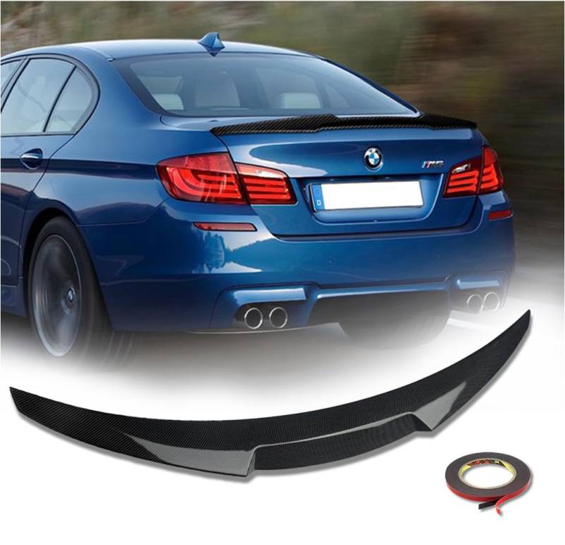 BMW F10 M4 Look Kofferraumspoiler Carbon für BMW 5er 2010 2011 2012 2013 2014 2015 2016 M Tuning Limousine 4-Türer 518i 520i 530i 540i m550i 120D 20d 530d 540d m540d ABS-Kunststoff von Generic