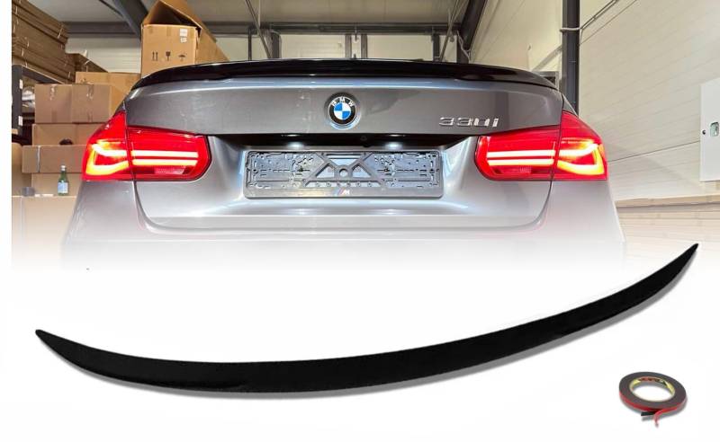 BMW F30 Performance Kofferraumspoiler glänzend schwarz für BMW 3er 2011-2019 Performance Tuning Limousine 4-Türer 318i 320i 330i 340i m340i 318d 320d 330d 340d m340d von Generic