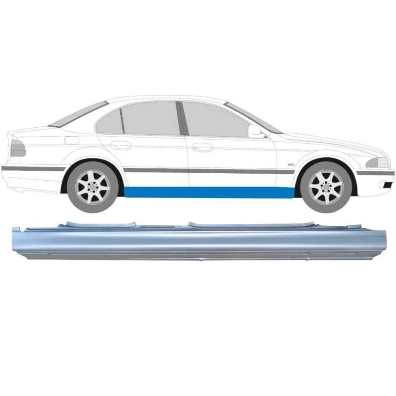 Für Bmw 5 E39 1996-2004 Voll Schweller Reparaturblech 1mm Stahl/Rechts von Generic