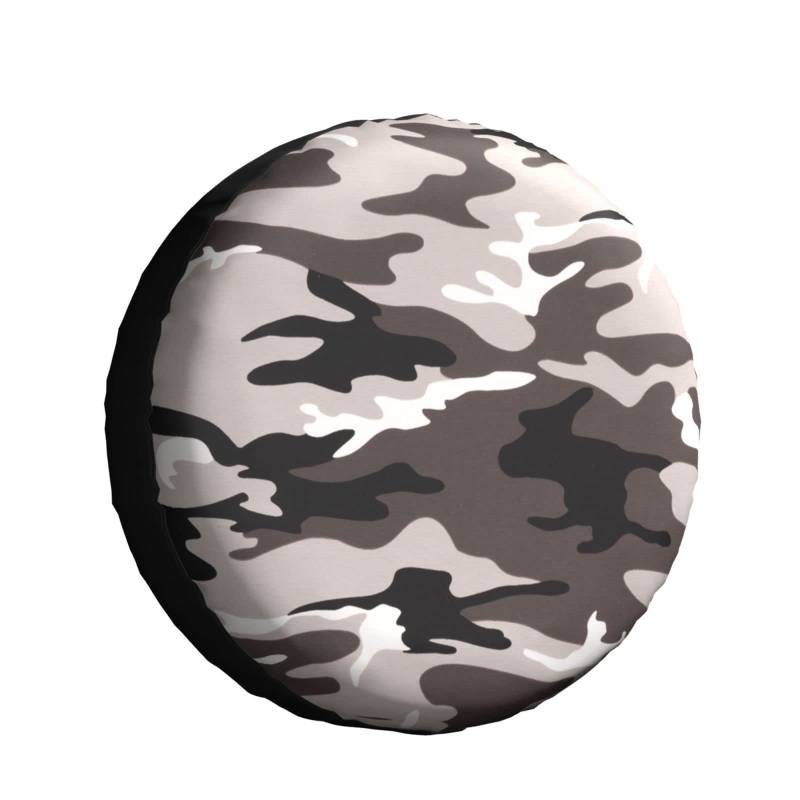 Camouflage Grau Reifencover Staubdicht Reserverad Reifenabdeckung Sonnenschutz Ersatzrad Abdeckung Universal Für Rv Anhänger Auto 14inch von Generic