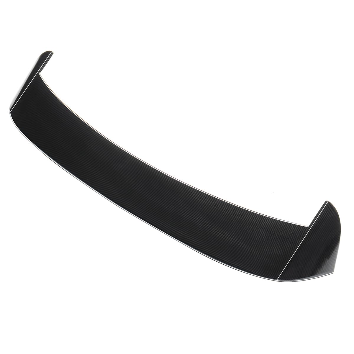 Carbon Fiber Look Auto Hecklippe Spoiler Kompatibel mit Seat Leon MK3 / 5F 2013-2018 Auto Hecktrunk Spoiler Lippe Kofferraum Flügel Lippe (Glänzend Schwarz) von Generic