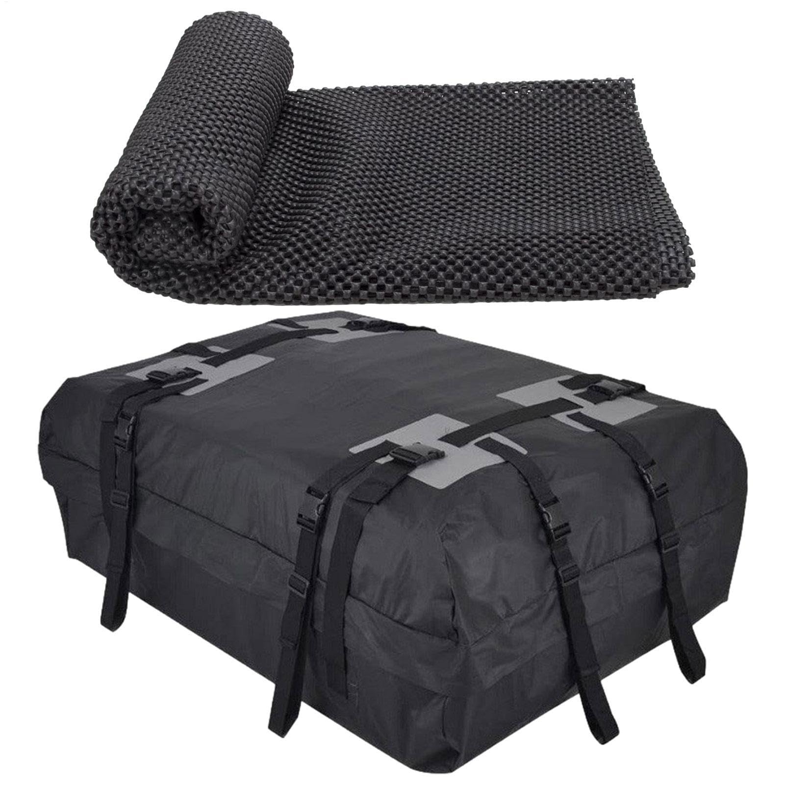 Cargo Bag Rooftop – Dachgepäckträger, 15 Kubikfuß Stauraum | wasserdichte Frachttasche aus 600D Oxford, wetterfester Dachträger von Durables, Dach-Organizer für Reisen, Autos, Transporter von Generic