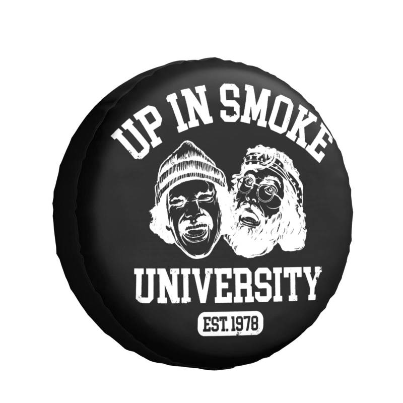 Cheech and Chong Universität Ersatzrad Abdeckung Staubdicht Reserveradabdeckung Sonnenschutz Radreifenabdeckung Universal Für Anhänger Rv Wohnmobil 17Inch von Generic