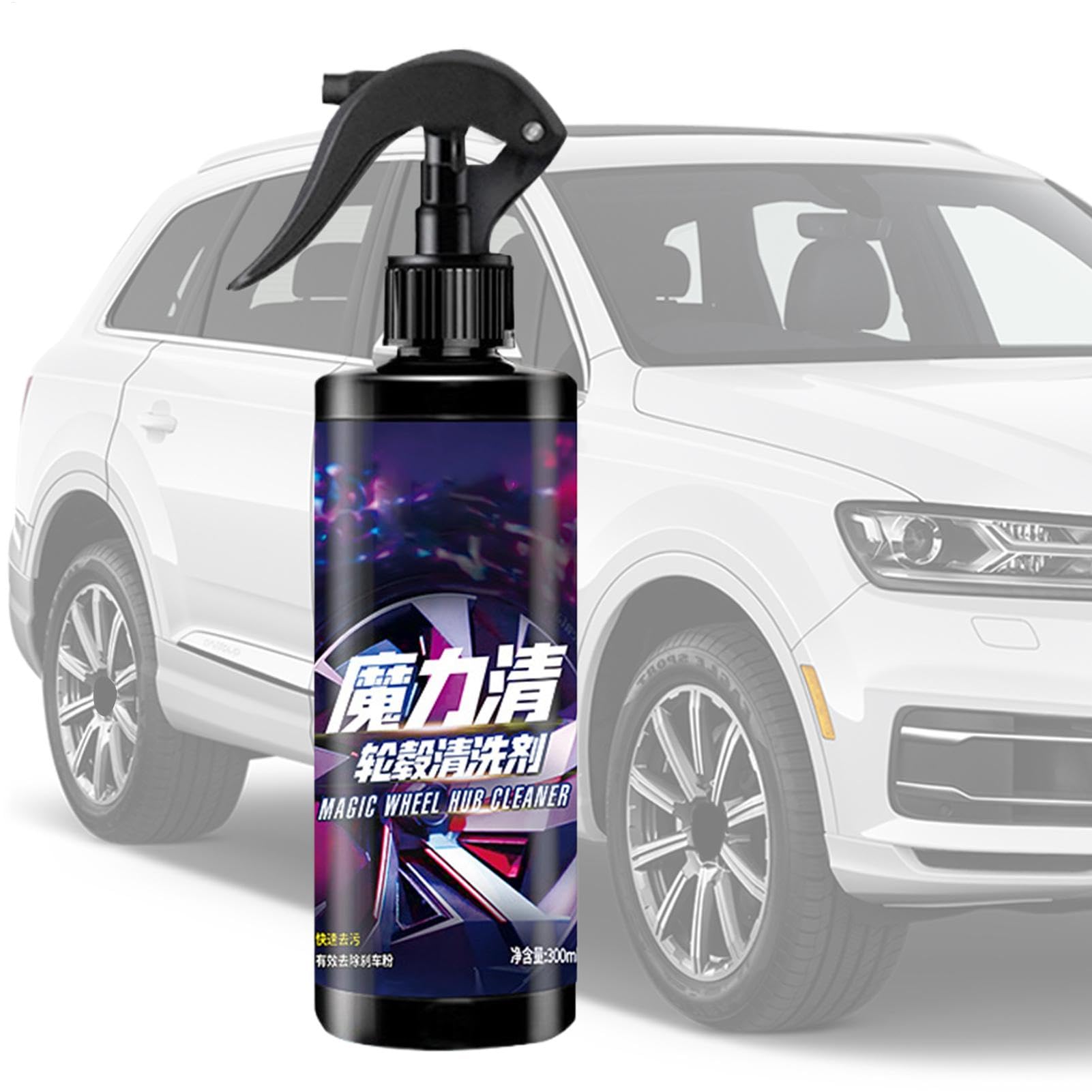 Chrom-Felgenreiniger – Radnabenreiniger, Rostentferner für Autos, 300 ml Auto-Bremsen-Rost-Entferner-Spray, Rostschutzbeschichtung, Auto-Außenpflegemittel, Eisen-Entferner-Spray, stoppt Rost dauerhaft von Generic