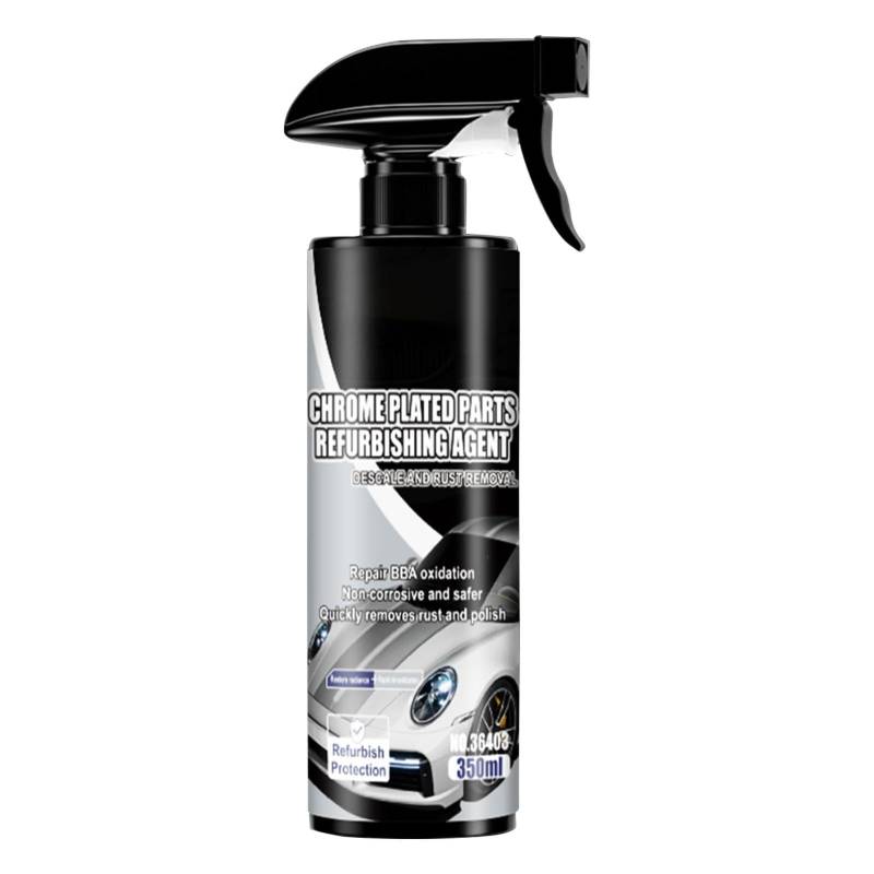 Chrom-Restaurator, Chrom-Rostentferner, 350 ml Autopolitur-Restore-Reiniger – Stellen Sie den Chrom Ihres Autos Wieder her, Zubehör für die Autopflege, Rostentferner von Generic