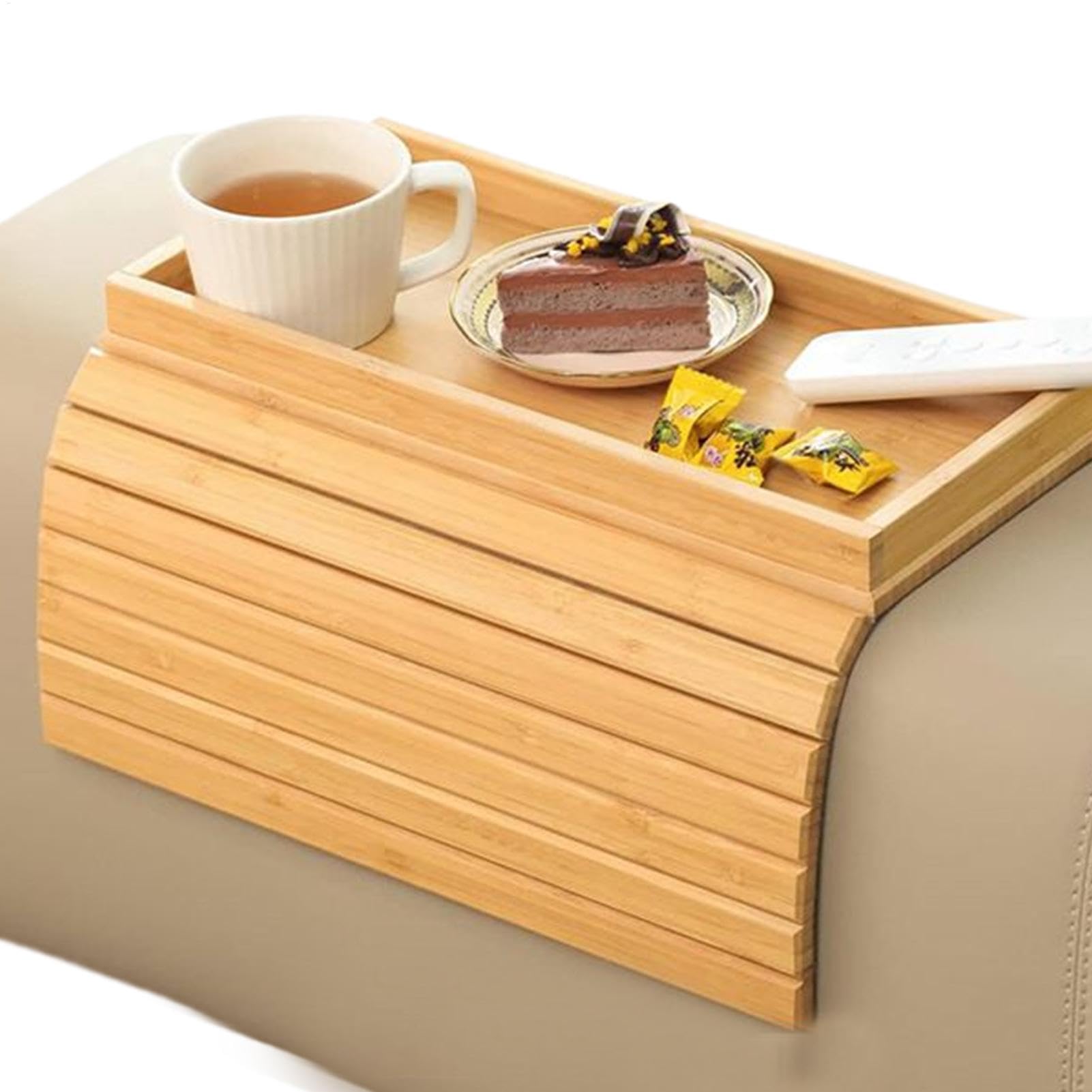 Couch Cup Halter Tablett - Flexibler Sofa Armlehnen Organizer, stabiler Getränkeständer | Ließerlager Caddy Compact TV-Tablett, Silikon-Fernbediebung Nicht-Schlupf-Snacktisch Langlebiger Kaffeetassenh von Generic