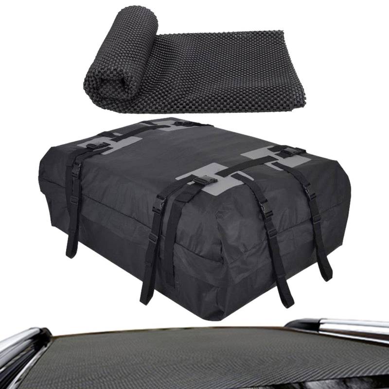 Dachgepäcktasche – 15 Kubikmeter/Fuß Dachgepäck-Reisetasche, Dachgepäcktasche | Aufbewahrungstasche Für Das Autodach Aus 600D-Oxford-Stoff, Autodachtransport-Verpackungsträger Für Das Dach Von Fahrzeu von Generic