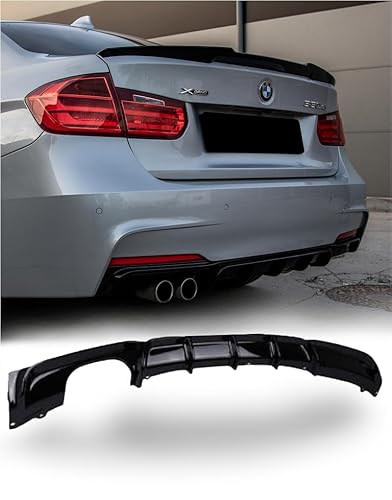 Diffusor für 3er-Serie F30 M Sport 2013–2018 328i 330i 330d 320d untere Stoßstange Lippe Spoiler, Schwarz glänzend von Generic