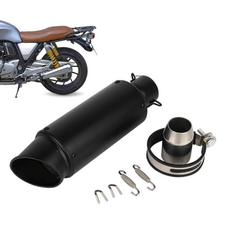 Dirt Auspuffschalldämpfer - Moto Schalldämpfer System Slip-on Motor Auspuffrohr Motorrad Auspuff Schalldämpfer für ATVs, Landbikes, Straßenräder, Roller, Strandräder, Quad und andere von Generic