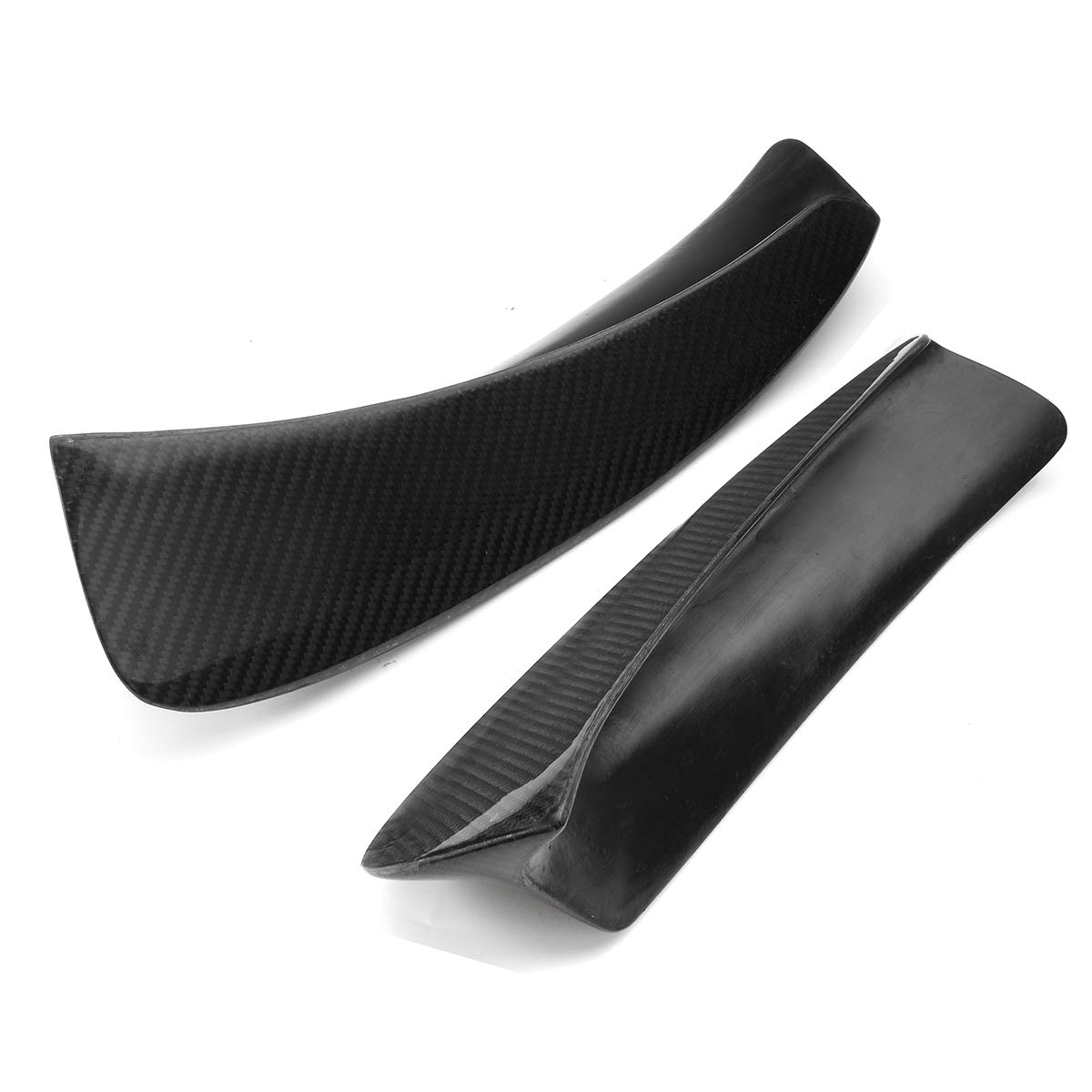 E46 Echte Kohlefaser Frontstoßstange Lippe Splitter Schürzen Klappen Kompatibel mit BMW 3er E46 M3 Coupe 1999–2006 Stoßstangen-Blenden Spoiler von Generic