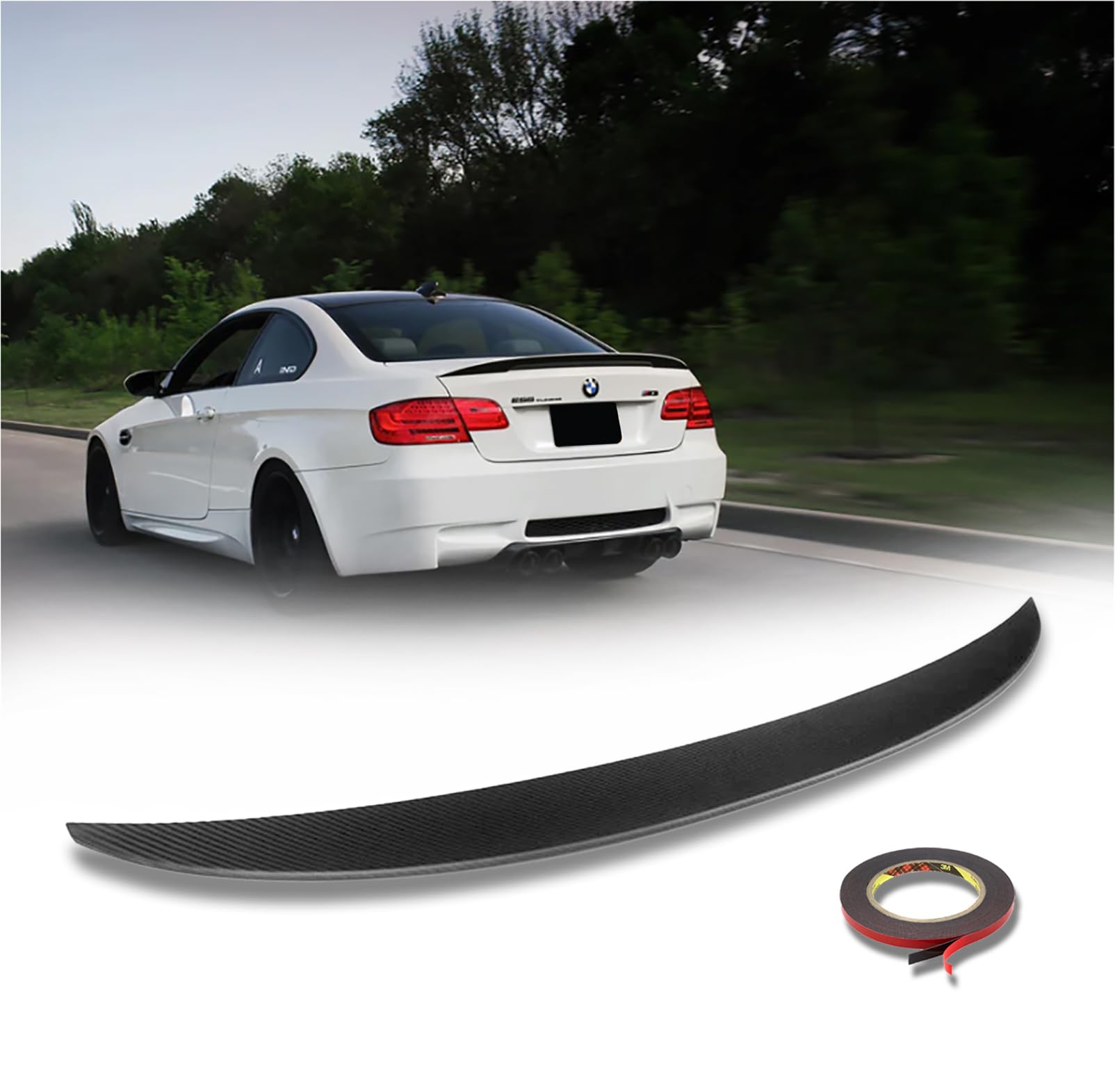 E92 Performance Heckspoiler Heckspoiler Carbon Look für BMW 3er 2007-2013 Performance Tuning 2-Türer Coupe 318i 320i 330i 340i m340i 318d 320d 330d 340d m340d von Generic