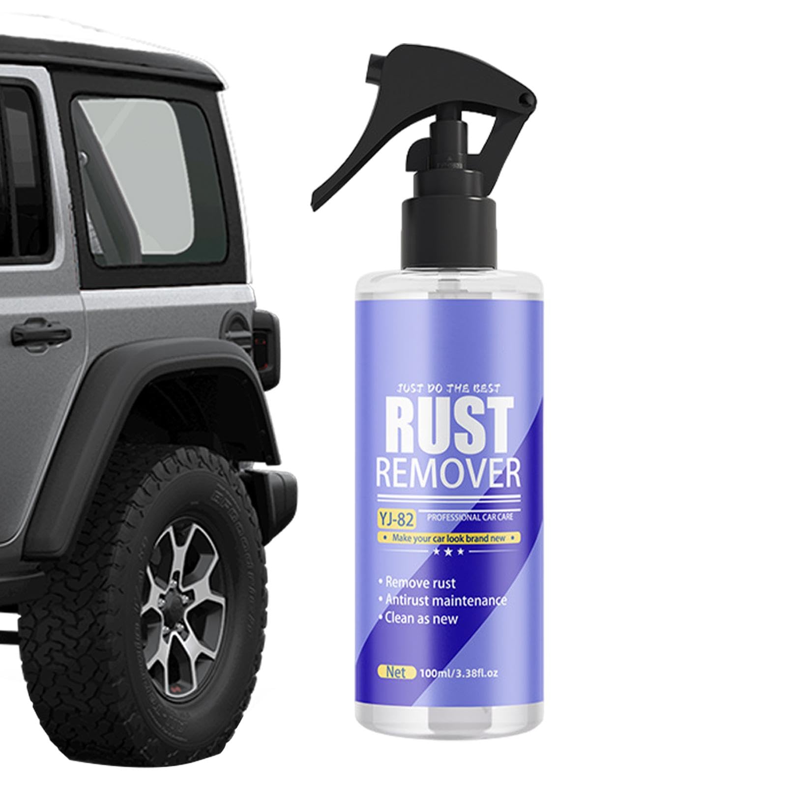 Eisenpulver-Entferner-Spray, 100 ml, Reifenpulver, Auto-Rostspray, Metall-Rost-Out-Instant-Entferner, Reifenreiniger-Spray für Autopflege für Limousine, LKW von Generic