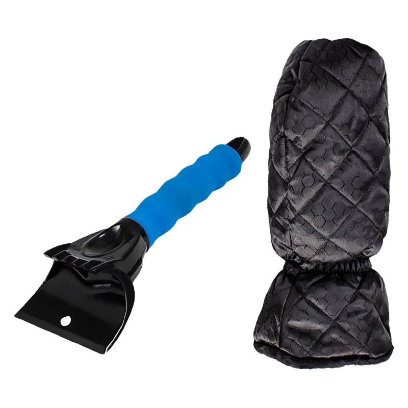 Eiskratzer mit Handschuh - Warmer & wasserfester Handschuh mit starkem Eiskratzer - Eiskratzer Auto mit Handschuh, Eiskratzer Auto Handschuh, Auto Eiskratzer mit Handschuh (Blau) von Generic