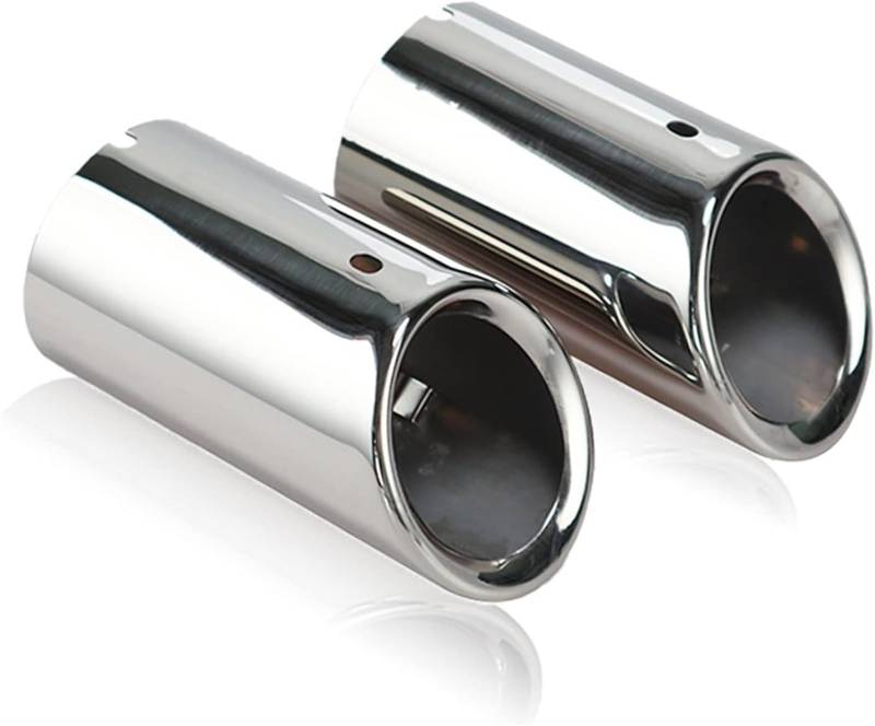 Endrohr Auspuffrohr Auto Chrome Auspuffkrümmer Spitze Rohr Schwanz Hinten Schalldämpfer Rohr Für A4 B8 A4L Q5 2007-2014 Endrohr(2 Piece) von Generic