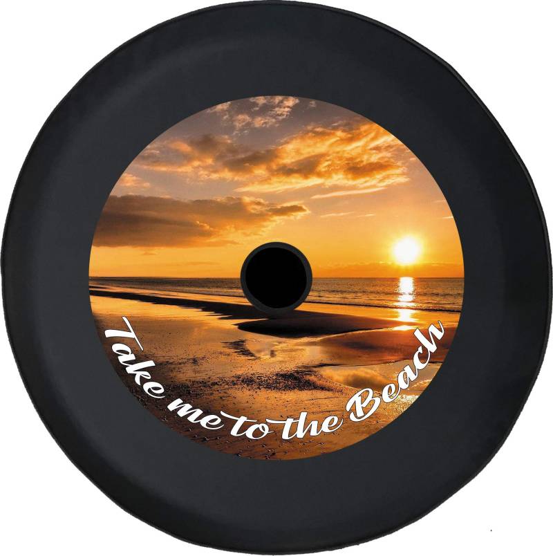 Ersatz Reifen Abdeckung Bring Mich Zum Strand Reifenhülle Waschbar Spare Tire Cover Staubdicht Reserveradabdeckung Für Viele Fahrzeug Caravan Truck 15 inch von Generic