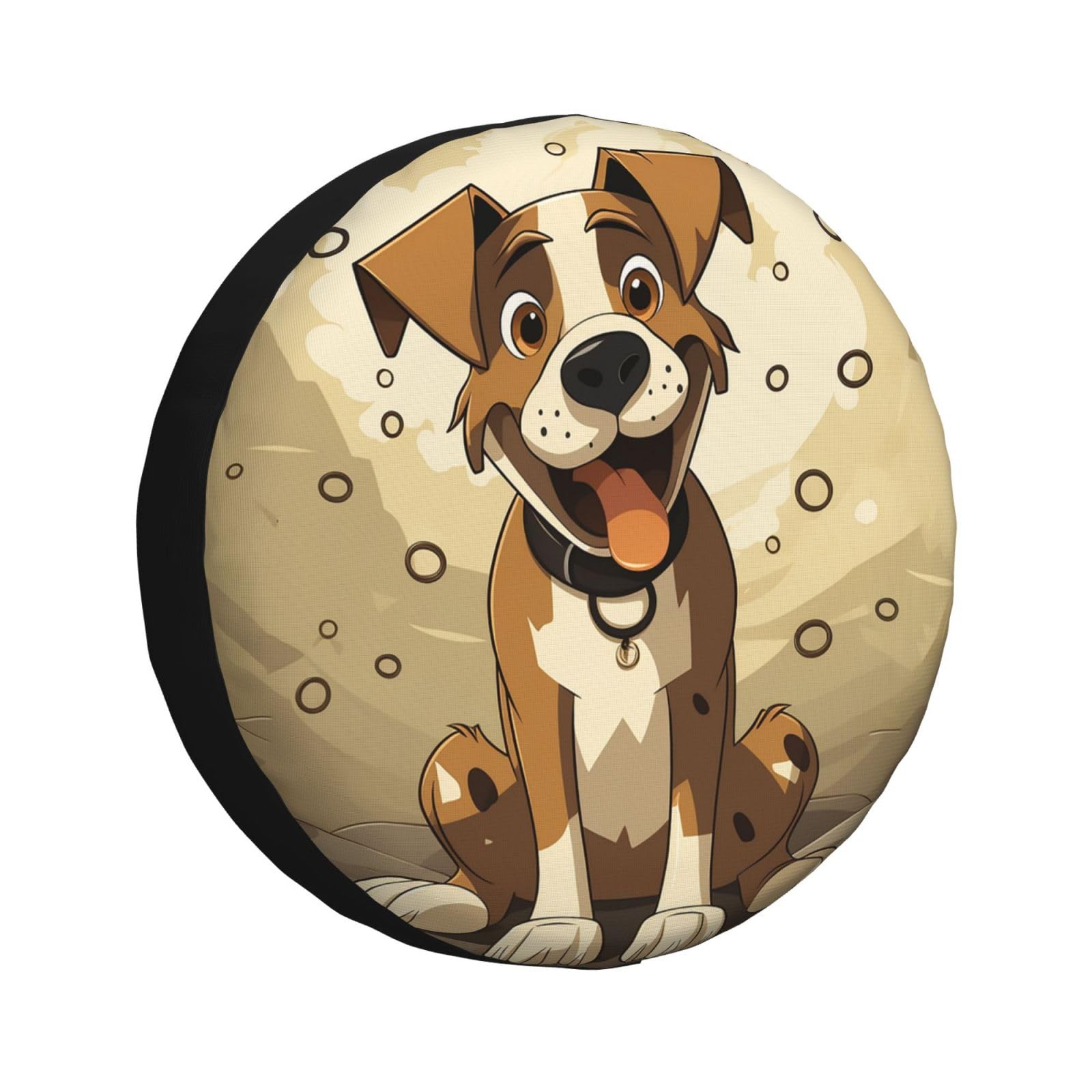 Ersatzradabdeckung Cartoon-Hundeknochen Reserveradabdeckung Wasserdicht Reifencover Uv-Schutz Tire Cover Für Truck Ersatzradreifen 4 Saison 14 inch von Generic