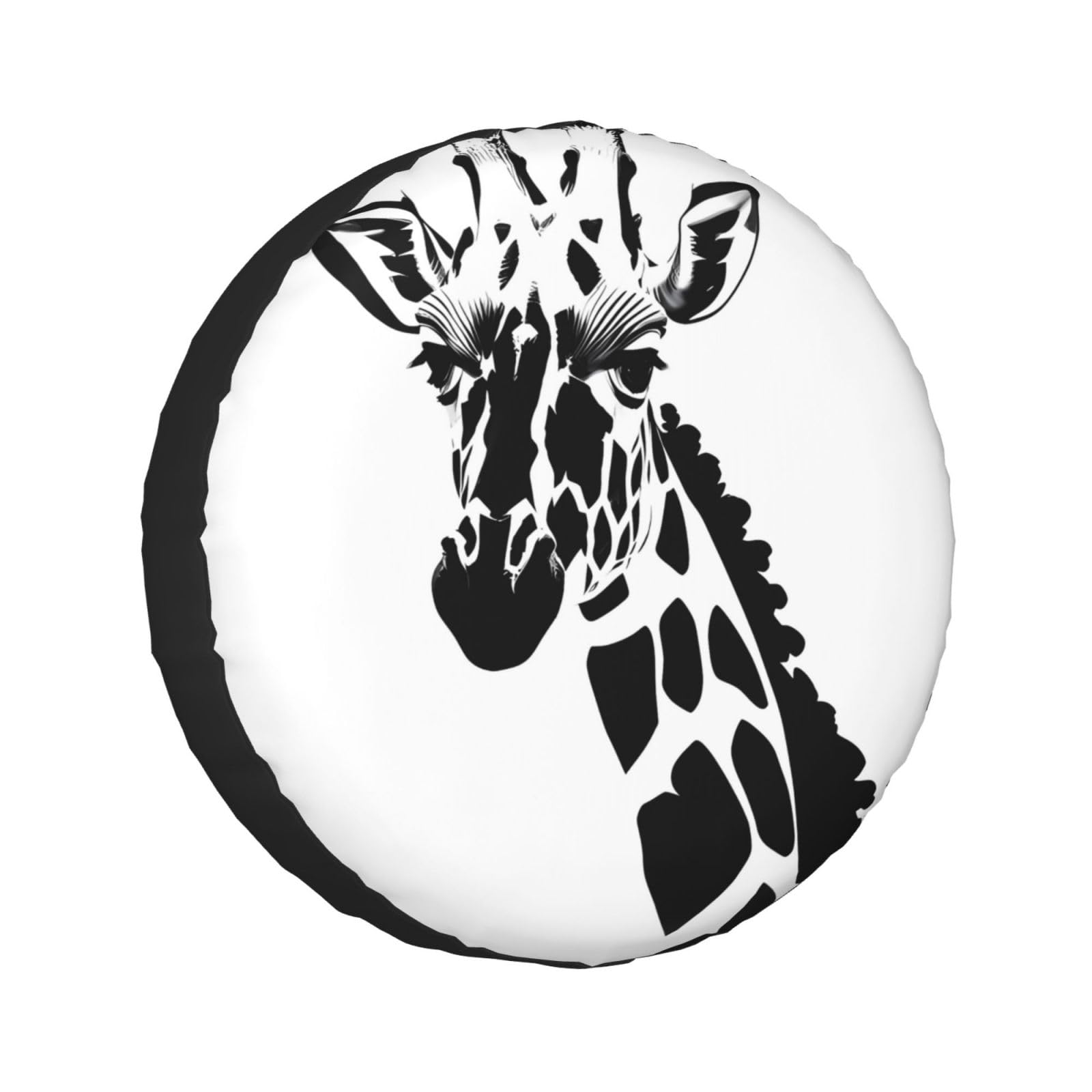 Ersatzradabdeckung Schwarze Giraffe Spare Tire Cover Universal Reifenabdeckung Wasserdicht Ersatz Reifen Abdeckung Für Ersatzradreifen Truck Anhänger 14 inch von Generic