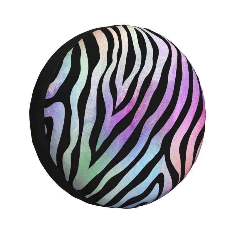 Ersatzradabdeckung Zebrafell-Tierdruck Tire Cover Wasserdicht Ersatz Reifen Abdeckung Uv-Schutz Schutzbezug Für Mpv Caravan Viele Fahrzeug 14 inch von Generic